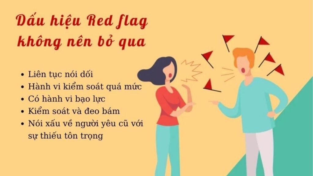 Những dấu hiệu red flag thường gặp trong tình yêu